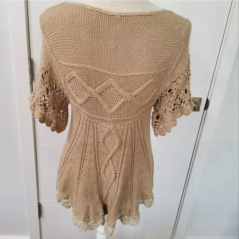 Free People Women's Chunky Knit Sweater Top Size S-P